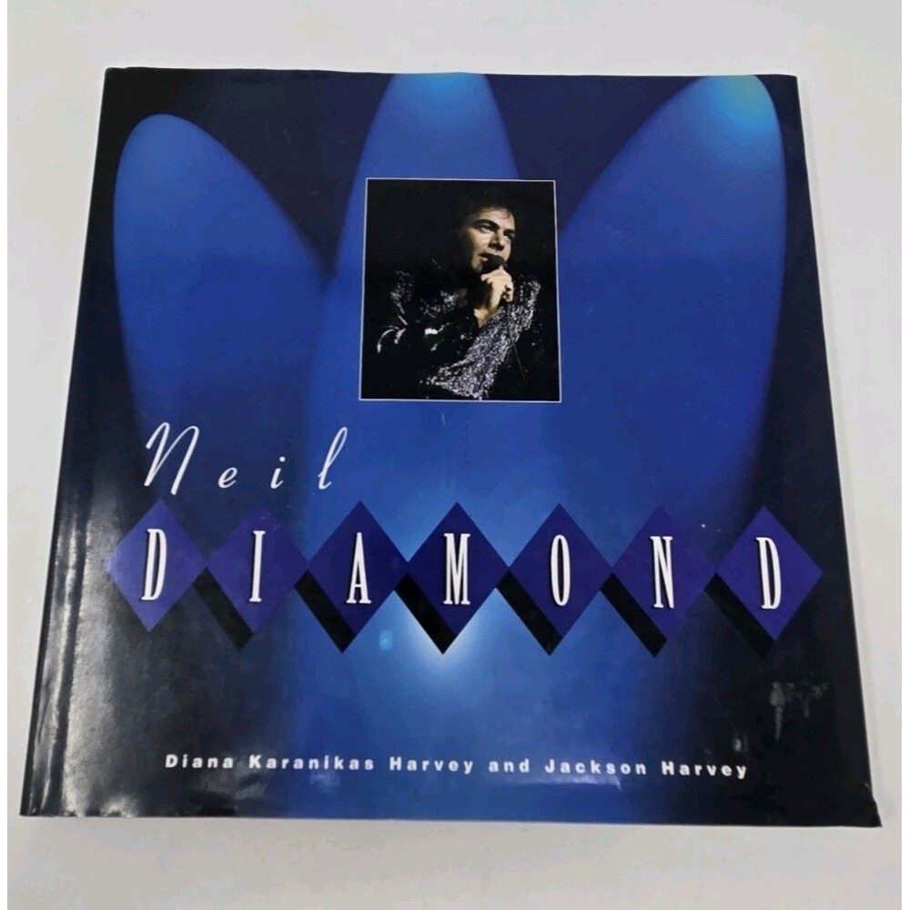 VINTAGE HARD COVER BOOK NEIL DIAMOND PICTORIAL BIOGRAPHY DIANA HARVEY 1996 MUSIC